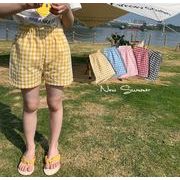 夏新作  韓国風子供服   ショートパンツ   キッズ 　半ズボン  チェックパンツ  べビー服   おしゃれ　5色
