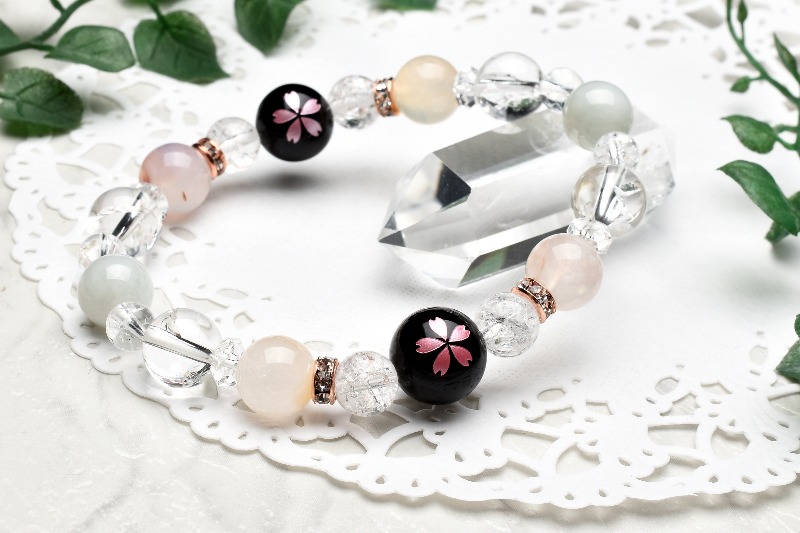 桜】﻿ホワイトオニキス チェリーブロッサムカット