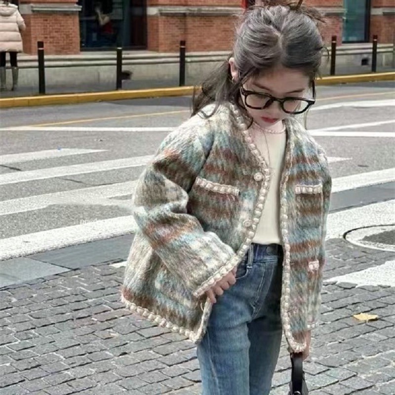 キッズコート　ジャケット　上着　カジュアル　韓国風子供服　女の子服　秋冬新作