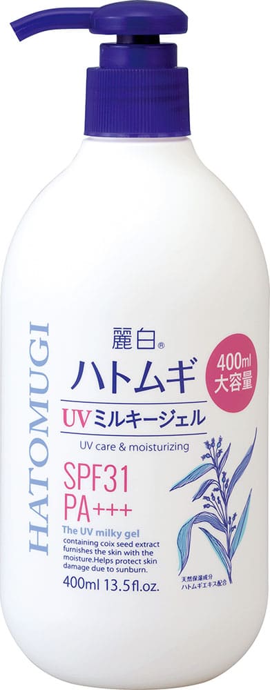 麗白 ハトムギ UVミルキージェル SPF31 PA+++ ポンプタイプ 大容量 株式会社 シエル  問屋・仕入れ・卸・卸売の専門【仕入れならNETSEA】