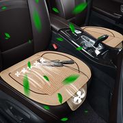 車用 クールシート ファン カバー クッション 2023年 三段階風量調節 3Dメッシュ PU皮製 車用12V ベージュ