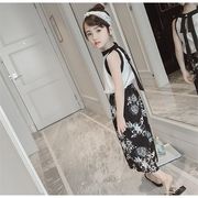 子供服 セットアップ 夏 女の子 キッズ 韓国子供服 2点セット 花柄 シフォン トップス ノースリーブ
