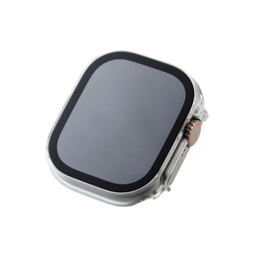 エレコム Apple Watch 49mm用フルカバーケース プレミアムゴリラガラス 高透