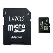 【20個セット】 Lazos microSDHCメモリーカード 16GB UHS-I CL