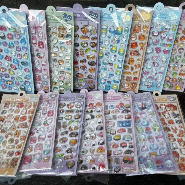 おにぎり 寿司 猫   立体シール 3Dステッカー シール 立体ステッカーぷっくりシール ぷくぷくシール