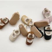 韓国風    子供用  ベビー靴   子供靴  シューズ    裹起毛  もふもふ  5色