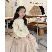 秋新作 韓国風子供服  キッズ   ベビー服  女の子  ロング  スカート  ファッション  2色