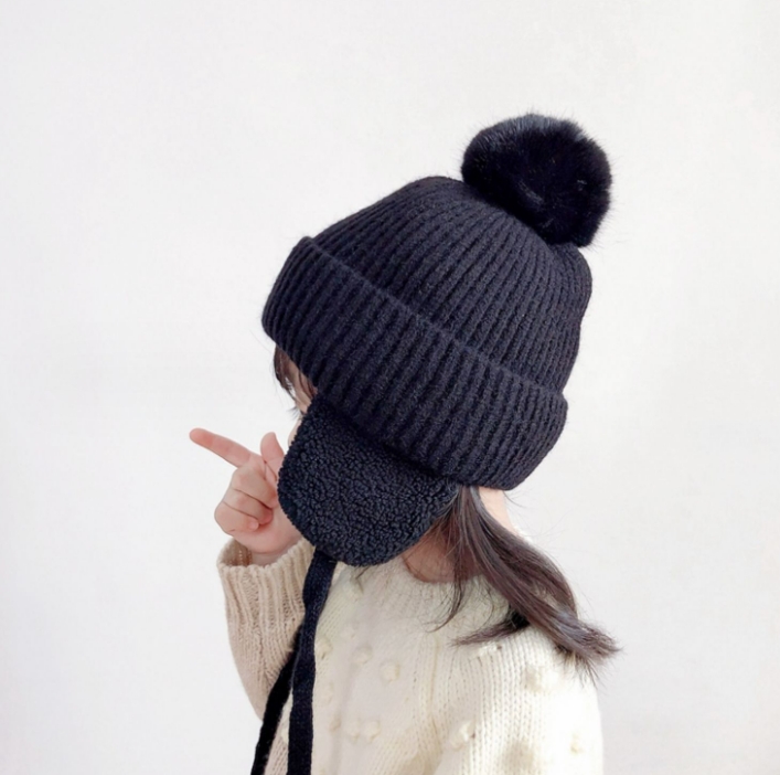 秋冬新作 子供帽 もふもふ 韓国風  子供用 ニット帽子  キャップ  ハット 帽子   保温7色