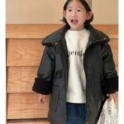 冬新作   韓国風子供服  トップス  皮革  男女兼用   コート  ファッション   暖かい服