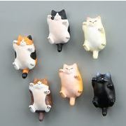 新品 冷蔵庫のマグネット  ミニチュア  模型   猫  置物   磁石 デコパーツ    モデル    玩具   6色