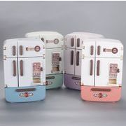 冷蔵庫 発光発声 ミニチュア ドールハウス用  置物   模型     撮影道具  写真用品  プラモデル  6色