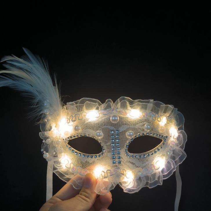 ハロウィン  発光 羽 マスク  子供用    仮装  レース  パーティー cosplay LED