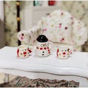 クリスマス  茶碗  陶磁器  ドールハウス用  ミニチュア   置物    飾り  装飾  小物  模型  インテリア用
