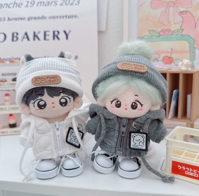 パーカー    ぬいぐるみ用服  ミニドール  人形着せ替え  お人形の服  ミニチュア デコパーツ  10cm用