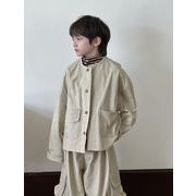 2024 秋新作 韓国風子供服  キッズ   ベビー服   トップス   コート +ロングパンツ  2点セット  2色