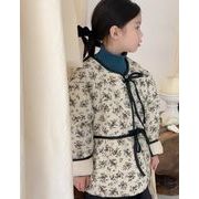 冬新作  韓国風子供服   トップス   コート   花柄  女の子  ファッション