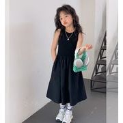 2023夏 韓国風子供服 キッズ服 ノースリーブ ワンピース   女の子 ファッション カジュアル  2色
