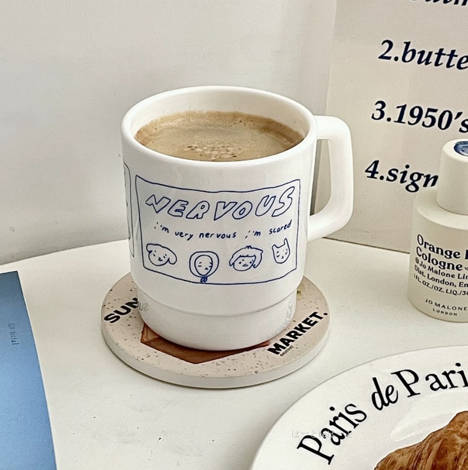 撮影道具 ins風 ジュースカップ シンプル 手描き コーヒーカップ