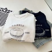 【2023夏新作】韓国風レディース服　夏　トップス 　シンプル　おしゃれ　綺麗め　半袖Tシャツ　全2色