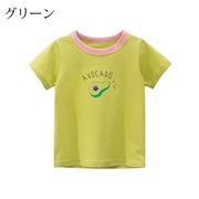 子供服 Tシャツ キッズ 男の子 女の子 韓国子供服 綿 半袖 丸い襟 果物柄