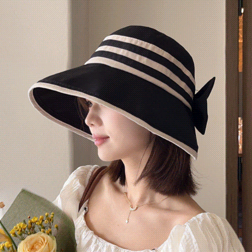 漁夫帽　帽子　バスケットハット　春夏　紫外線対策　折りたたみ　韓国ファッション UVカット　蝶結び