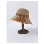 紫外線対策 麦わら帽子 バイザーハット 帽子 レディース UVカット 蝶結び サンバイザー