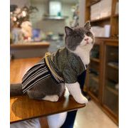 小型犬 猫用 和服タイプ 侍コスプレ 武士コスチューム 着物コスプレ ペット用品 ドッグウェア 秋冬