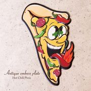 アンティークエンボスプレート ダイカット Hot Chili Pizza ピザ MP2016