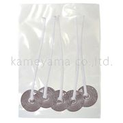 kameyama　パラフィン・パウダーワックス用ウィック（芯糸）＆座金（直径15mm）５本セット　10個入り