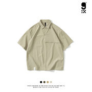 P15080メンズ Ｔ-シャツ 2023新作 トッブス     半袖 ダブルカラー　ファッション　無地　アウトドア