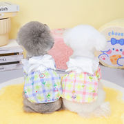 春夏フラワーペットドレス かわいい小型犬のスカート 犬の服 猫の服 ペット用品 新作  ペットの服