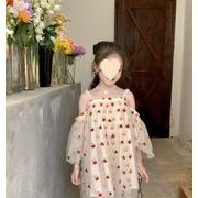 子供用のスカート  韓国子供服 ワンピース 2023夏新作 キッズ服  キャミソールワンピース  90-140CM