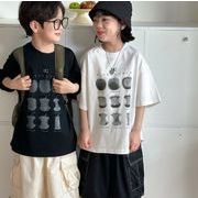 2024 夏新作 韓国風子供服  ベビー服  トップス  Tシャツ  りんご  男女兼用  2色