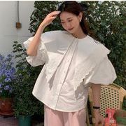 新作  韓国風  レディース服   半袖  シャツ  ブラウス カジュアル 気質2色