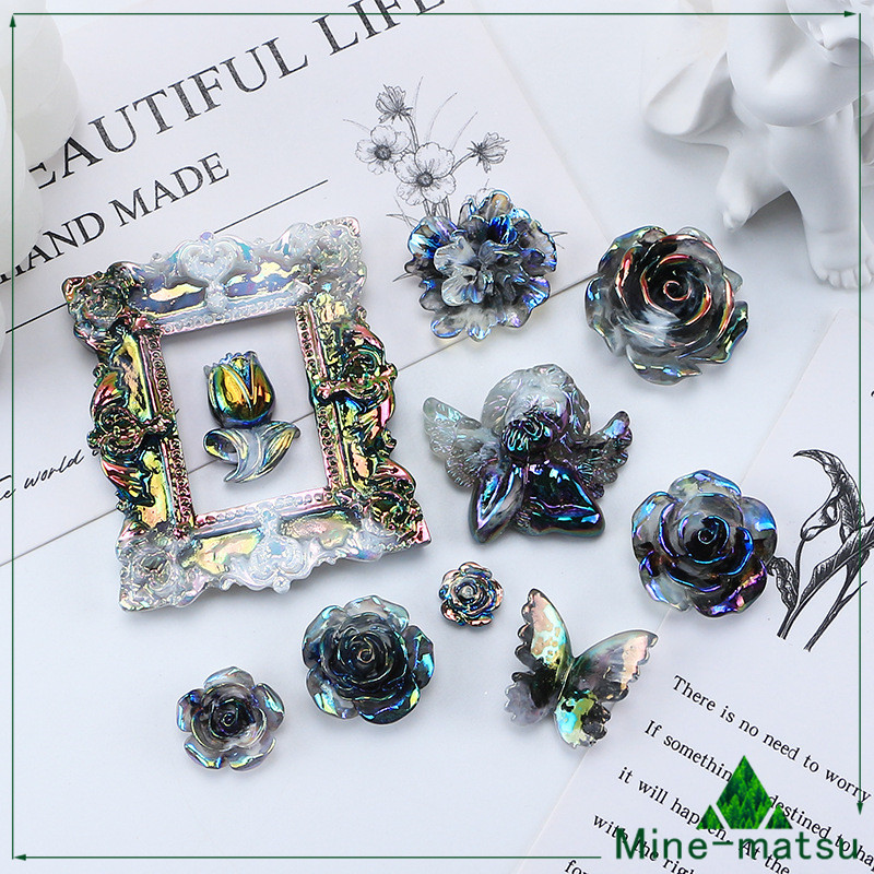 蝶 花 チャーム 可愛い デコパーツ DIY素材 アクセサリーパーツ 貼り 