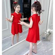 子供服 ワンピース 160 韓国子ども服 キッズ 女の子 春夏 半袖ワンピース フレア 子供ドレス
