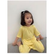 子供 半袖 五分丈袖 コットン 快適 薄手 ゆったり パジャマ セット 子供服部屋着 ルームウェア