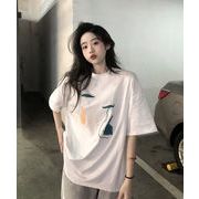 夏　トップス　Tシャツ　半袖　韓国ファッション　レディース 　薄手　通気