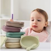 INS 子供用品  赤ちゃん  お食事   シリカゲル  防水  クマ  補食の食器  高温に強い  食器セット  多色