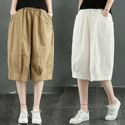 初回送料無料　綿麻パンツ　ゆったりサイズパンツ　カジュアルパンツ　ズボン　ファション商品