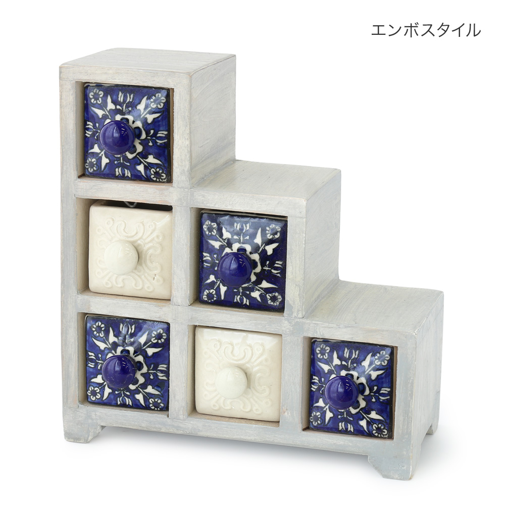 チェスト 6個 ステア[ボックス 木箱 小物入れ 棚 ミニ家具 引き出し