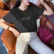 Tシャツ 半袖 レディース 夏Tシャツ お洒落 ゆったり カットソー ラウンドネック ゆったりTシャツ