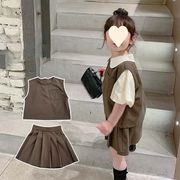 【2023夏】韓国風子供服 ベビー服 キッズ 女の子 おしゃれ 半袖 3点セットアップ