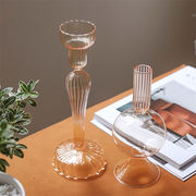 とてもよかったです  ガラスの燭台 民宿 食卓の置物 ドライフラワーの燭台 花瓶 工芸品 芸術 リビング