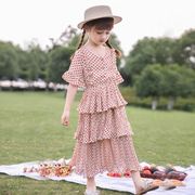 子供服 ワンピース 韓国子供服 女の子 ワンピース 半袖 ワンピース シフォン 可愛い 夏服