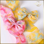 【2色】リボンテープ お花 立体的  ラッピング プレゼント ギフト 花束包装 手芸材料 布小物