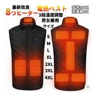 一部即納秋冬新作　ヒーターベスト 電熱ベスト ジャケット 電熱ウェア 速暖 USB加熱 男女兼用 通勤