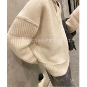 秋冬セーターレディース長袖ニットトップスウールャツ秋冬長袖