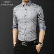 秋新しい　韓国風   メンズ長袖シャツ  ，メンズスリムシャツ   春秋気質シャツ  通勤★M-5X