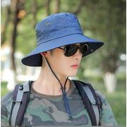 夏メンズ帽子、 夏の日よけバケットハット、日焼け止め、釣り帽子屋外サンハット，紫外線対策